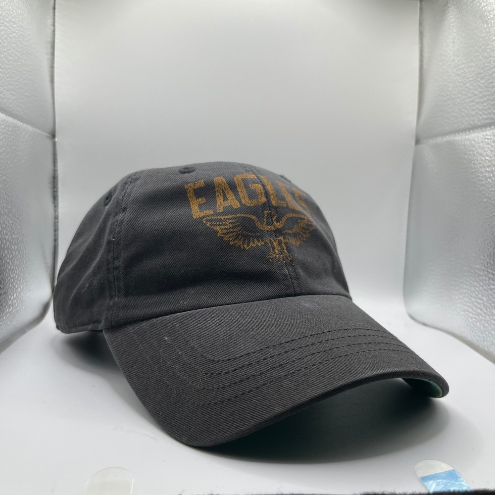 American Needle Eagles Hat Mens OSFM Black Distressed Graphic Strapback Cap